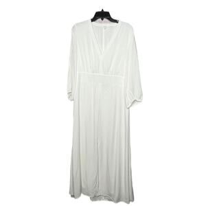 Splendid Cella Jane Blog Midi White Cutout Summer Bridal Cruise Dress Size XL